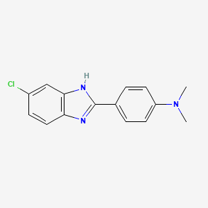 molecular formula C15H14ClN3 B7892281 5-Chloro-2-[4-(dimethylamino)phenyl]benzimidazole 