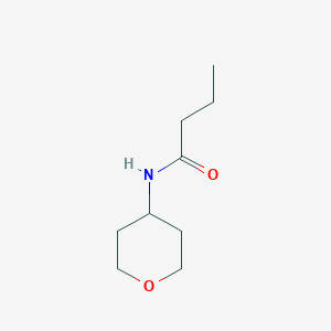 molecular formula C9H17NO2 B7892312 N-(oxan-4-yl)butanamide 