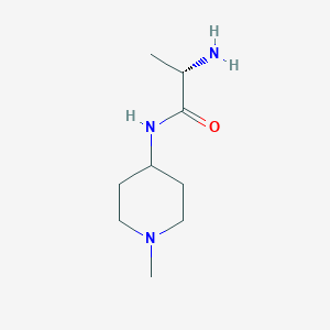 molecular formula C9H19N3O B7892336 (S)-2-Amino-N-(1-methyl-piperidin-4-yl)-propionamide 
