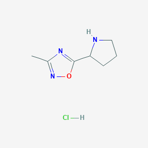 3-Methyl-5-(2-pyrrolidinyl)-1,2,4-oxadiazole hydrochloride