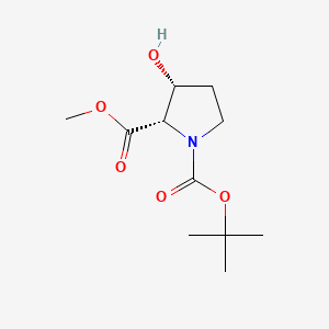 molecular formula C11H19NO5 B7892422 (2S,3R)-1-tert-Butyl 2-methyl 3-hydroxypyrrolidine-1,2-dicarboxylate CAS No. 1449588-26-4