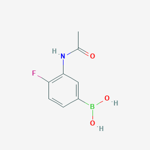 molecular formula C8H9BFNO3 B7892465 (3-Acetamido-4-fluorophenyl)boronic acid 