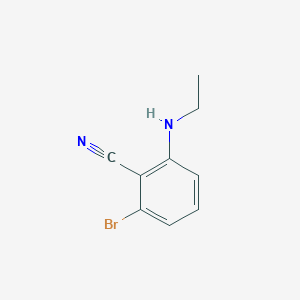 molecular formula C9H9BrN2 B7892478 2-Bromo-6-(ethylamino)benzonitrile 