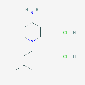 molecular formula C10H24Cl2N2 B7892488 1-(3-Methylbutyl)piperidin-4-amine dihydrochloride 