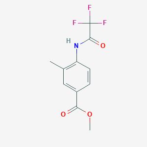 molecular formula C11H10F3NO3 B7892497 3-Methyl-4-(2,2,2-trifluoro-acetylamino)-benzoic acid methyl ester 