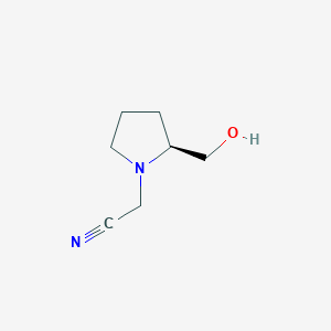molecular formula C7H12N2O B7892499 (S)-2-(Hydroxymethyl)-1-pyrrolidineacetonitrile 