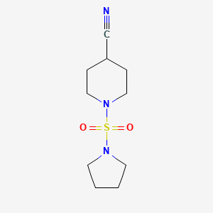molecular formula C10H17N3O2S B7892511 1-(Pyrrolidine-1-sulfonyl)piperidine-4-carbonitrile 