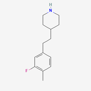 molecular formula C14H20FN B7892526 4-(3-Fluoro-4-methylphenethyl)piperidine 
