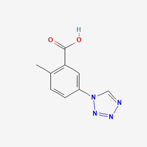 molecular formula C9H8N4O2 B7892531 2-Methyl-5-(1H-tetrazol-1-yl)benzoic Acid 