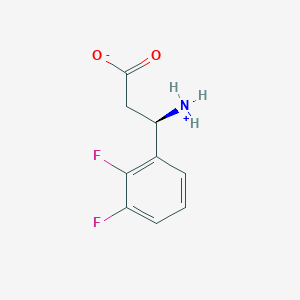 molecular formula C9H9F2NO2 B7892534 (3R)-3-azaniumyl-3-(2,3-difluorophenyl)propanoate 