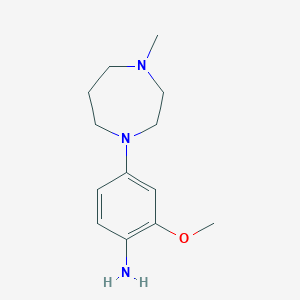 molecular formula C13H21N3O B7892536 2-Methoxy-4-(4-methyl-1,4-diazepan-1-yl)aniline 