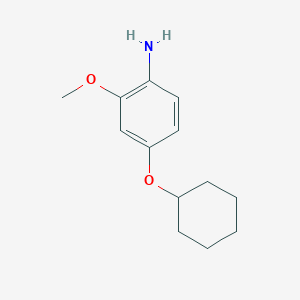 molecular formula C13H19NO2 B7892543 4-(Cyclohexyloxy)-2-methoxyaniline 