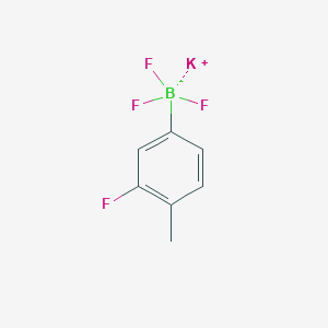 molecular formula C7H6BF4K B7892569 Potassium trifluoro(3-fluoro-4-methylphenyl)borate 