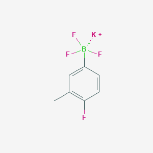 molecular formula C7H6BF4K B7892594 Potassium 4-fluoro-3-methylphenyltrifluoroborate 