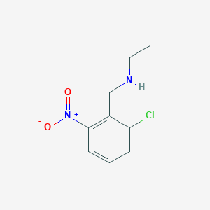 molecular formula C9H11ClN2O2 B7892616 [(2-Chloro-6-nitrophenyl)methyl](ethyl)amine 