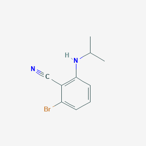 molecular formula C10H11BrN2 B7892645 2-Bromo-6-(isopropylamino)benzonitrile 