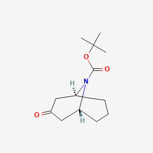 molecular formula C13H21NO3 B7892677 (1R,5S)-Tert-butyl 3-oxo-9-azabicyclo[3.3.1]nonane-9-carboxylate 