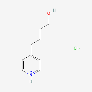 molecular formula C9H14ClNO B7892689 4-Pyridin-1-ium-4-ylbutan-1-ol;chloride 