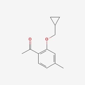 1-[2-(Cyclopropylmethoxy)-4-methylphenyl]ethan-1-one