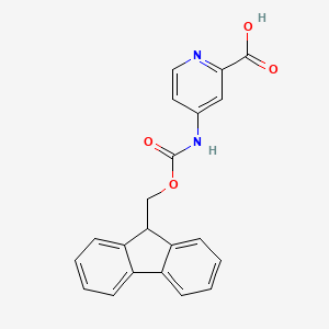 molecular formula C21H16N2O4 B7892710 4-({[(9H-fluoren-9-yl)methoxy]carbonyl}amino)pyridine-2-carboxylic acid 