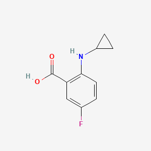 molecular formula C10H10FNO2 B7892739 2-(Cyclopropylamino)-5-fluorobenzoic acid 