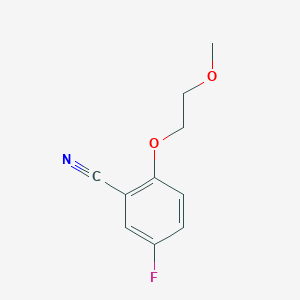 molecular formula C10H10FNO2 B7892755 5-Fluoro-2-(2-methoxyethoxy)benzonitrile 