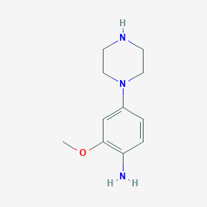 2-methoxy-4-(1-piperazinyl)-Benzenamine