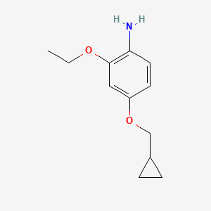 molecular formula C12H17NO2 B7892778 4-(Cyclopropylmethoxy)-2-ethoxyaniline 