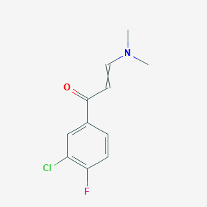 molecular formula C11H11ClFNO B7892850 2-Propen-1-one, 1-(3-chloro-4-fluorophenyl)-3-(dimethylamino)- 