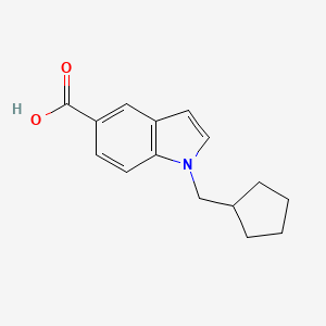molecular formula C15H17NO2 B7892864 1-(Cyclopentylmethyl)-1H-indole-5-carboxylic acid 