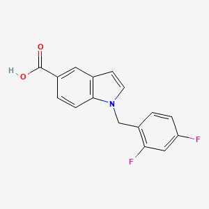 molecular formula C16H11F2NO2 B7892872 1-(2,4-Difluorobenzyl)-1H-indole-5-carboxylic acid 