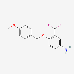 3-(Difluoromethyl)-4-((4-methoxybenzyl)oxy)aniline