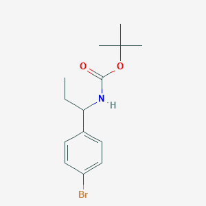 molecular formula C14H20BrNO2 B7892930 Tert-butyl 1-(4-bromophenyl)propylcarbamate CAS No. 1338547-18-4