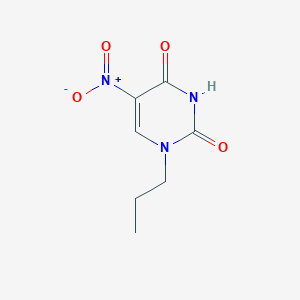 molecular formula C7H9N3O4 B7892953 5-Nitro-1-propylpyrimidine-2,4-dione 