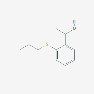 molecular formula C11H16OS B7892958 1-[2-(n-Propylthio)phenyl]ethanol 