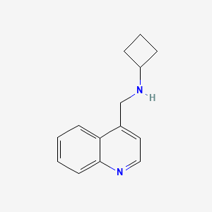 molecular formula C14H16N2 B7892975 N-[(quinolin-4-yl)methyl]cyclobutanamine 