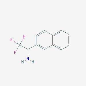 molecular formula C12H10F3N B7892994 2,2,2-Trifluoro-1-(naphthalen-2-YL)ethan-1-amine CAS No. 843608-50-4