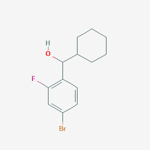 molecular formula C13H16BrFO B7893038 Cyclohexyl (4-bromo-2-fluorophenyl)methanol 