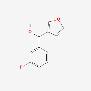 molecular formula C11H9FO2 B7893058 3-Fluorophenyl-(3-furyl)methanol 