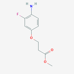 molecular formula C10H12FNO3 B7893086 Methyl 3-(4-amino-3-fluorophenoxy)propanoate 