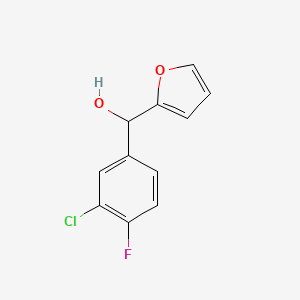 molecular formula C11H8ClFO2 B7893100 3-Chloro-4-fluorophenyl-(2-furyl)methanol 
