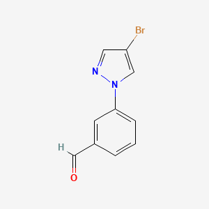molecular formula C10H7BrN2O B7893113 3-(4-Bromo-1H-pyrazol-1-yl)benzaldehyde 