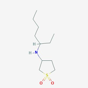 molecular formula C11H23NO2S B7893123 3-(Heptan-3-ylamino)tetrahydrothiophene 1,1-dioxide 