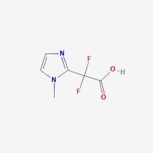molecular formula C6H6F2N2O2 B7893149 2,2-difluoro-2-(1-methyl-1H-imidazol-2-yl)acetic acid 