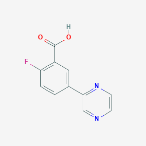2-Fluoro-5-(pyrazin-2-yl)benzoic acid