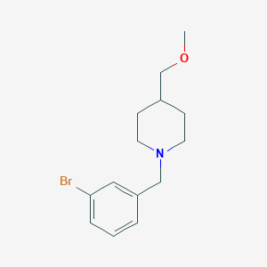 molecular formula C14H20BrNO B7893168 1-[(3-Bromophenyl)methyl]-4-(methoxymethyl)piperidine 