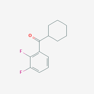 molecular formula C13H14F2O B7893190 2,3-Difluorophenyl cyclohexyl ketone 