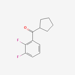 molecular formula C12H12F2O B7893202 2,3-Difluorophenyl cyclopentyl ketone 