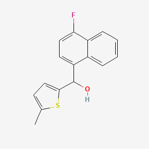 molecular formula C16H13FOS B7893228 4-Fluoro-1-naphthyl-(5-methyl-2-thienyl)methanol 