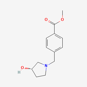 molecular formula C13H17NO3 B7893247 Methyl 4-{[(3S)-3-hydroxypyrrolidin-1-yl]methyl}benzoate 